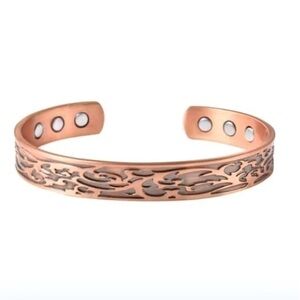 Abstract Pattern Magnetic Therapy Cuff Bracelet